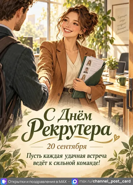 Открытка «С Днём Рекрутера»