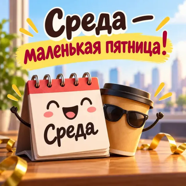 Среда маленькая пятница — открытка «Юмор и приколы»