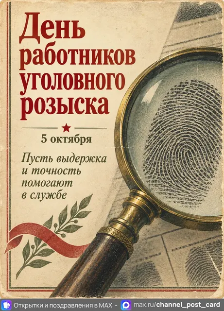 С Днём Работников уголовного розыска — открытка «День работников уголовного розыска»