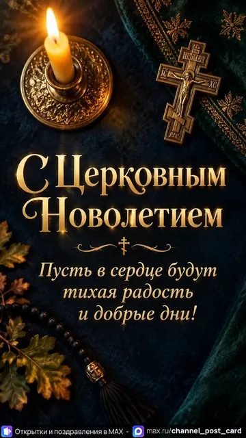 Открытка «С Церковным Новолетием»