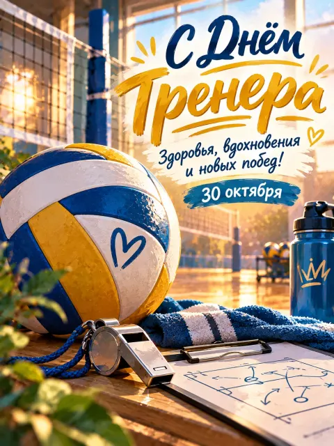 С Днём Тренера — открытка «День тренера»