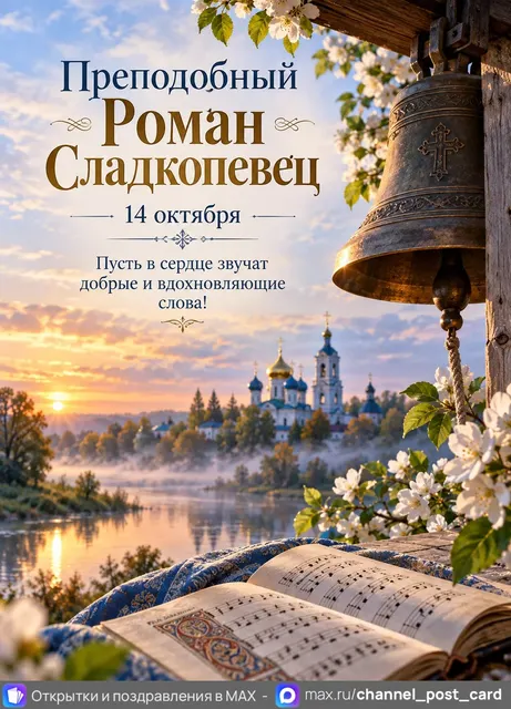 Открытка «Преподобный Роман Сладкопевец»