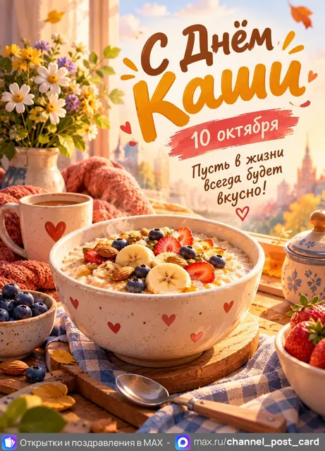 С Днём Каши — открытка «Всемирный день каши»