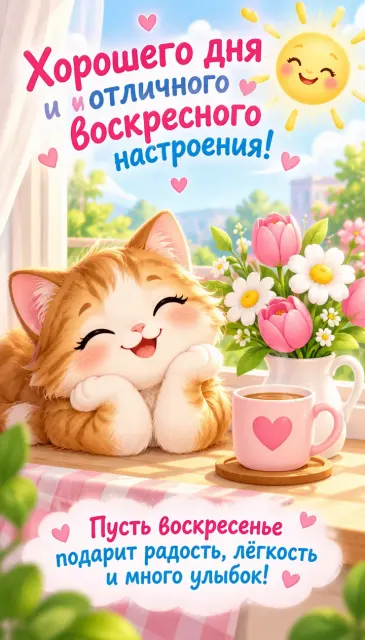 Хорошего дня и настроения — открытка «Хорошего дня»