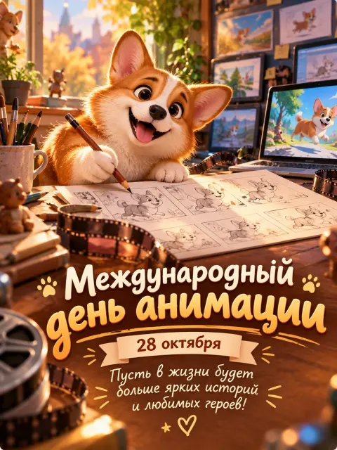 С Днём Анимации — открытка «Международный день анимации»