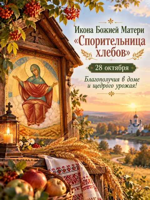 Открытка «Икона Божией Матери «Спорительница хлебов»»