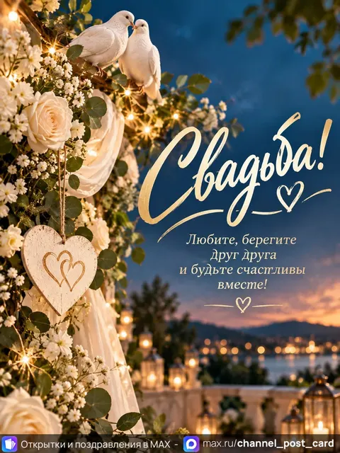 Открытка «Со свадьбой»