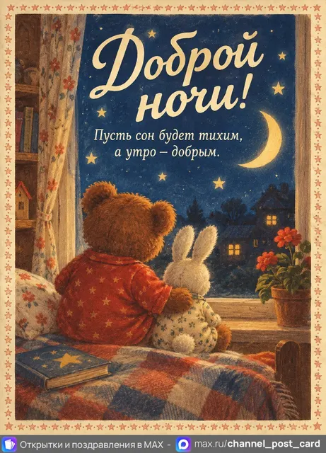 Открытка «Доброй ночи»