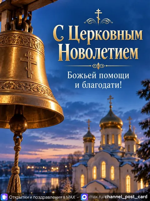 Открытка «С Церковным Новолетием»
