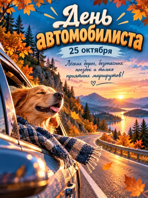 С Днем Автомобилиста — открытка «День автомобилиста»