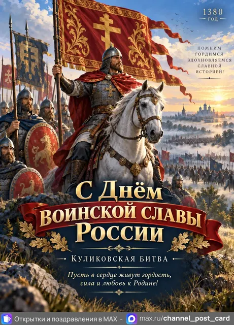 Открытка «С Днем воинской славы России»