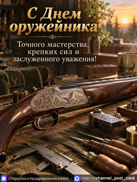 Открытка «С Днём Оружейника»