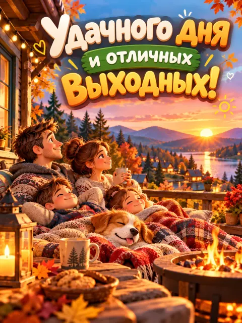 Отличных выходных — открытка «Хороших выходных»