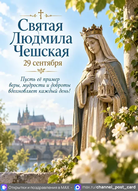 Открытка «Святая Людмила Чешская»