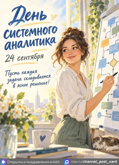 Открытка «День системного аналитика»