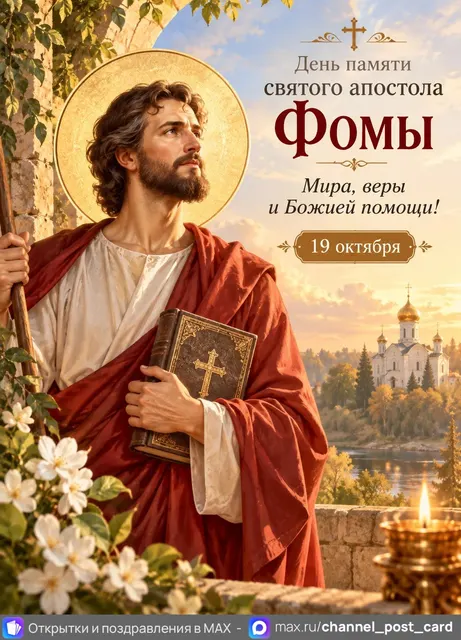 Святой Апостол Фома — открытка «Апостол Фома»