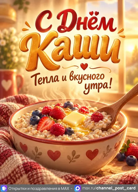 С Днём Каши — открытка «Всемирный день каши»