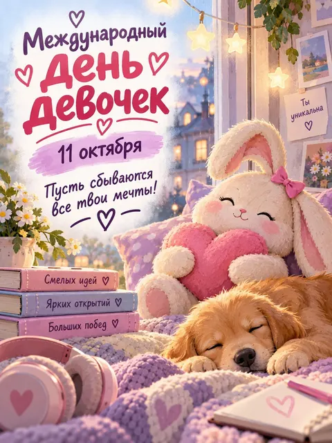 С Днем девочек — открытка «Международный день девочек»