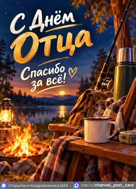 С Днём Отца — открытка «День отца»
