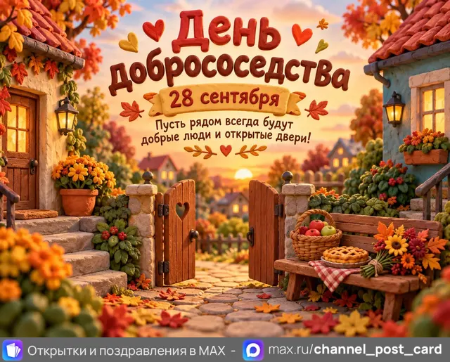 Открытка «День добрососедства»