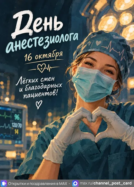 С Днем Анестезиолога — открытка «День анестезиолога»
