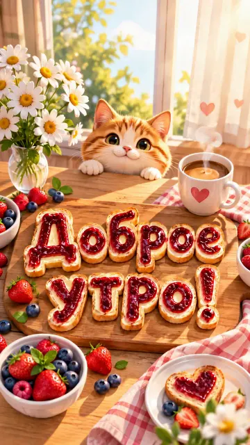 Доброе утро и продуктивного дня — открытка «Доброе утро»