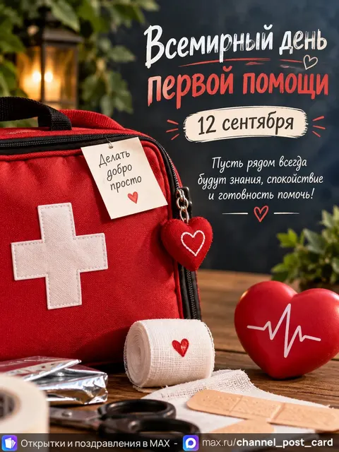 Открытка «Всемирный день первой помощи»
