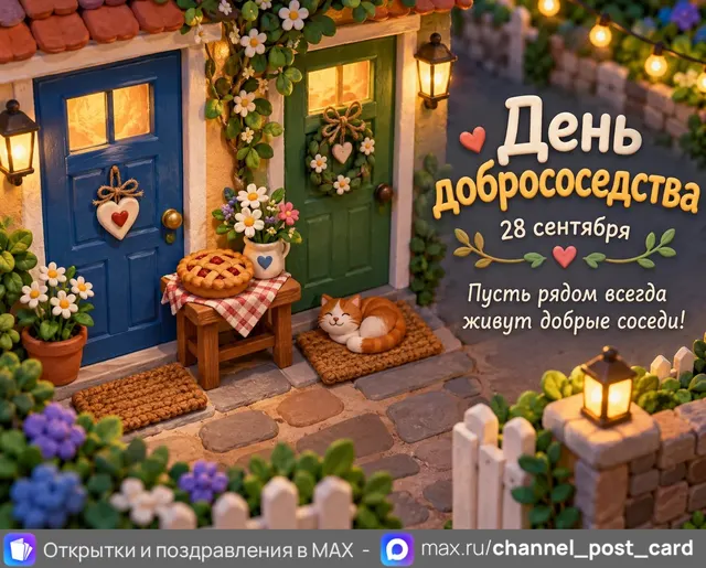Открытка «День добрососедства»