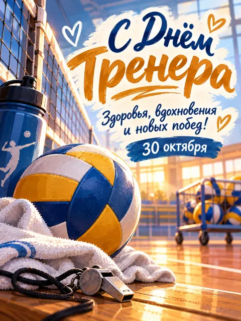 С Днём Тренера — открытка «День тренера»