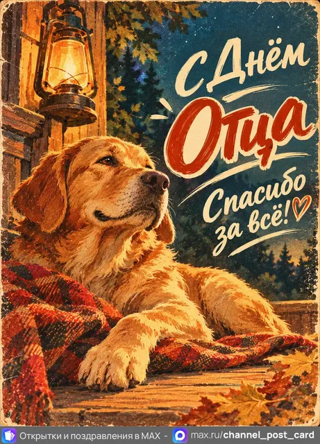 С Днём Отца — открытка «День отца»