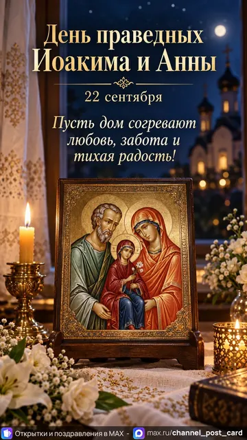 Открытка «День праведных Иоакима и Анны»