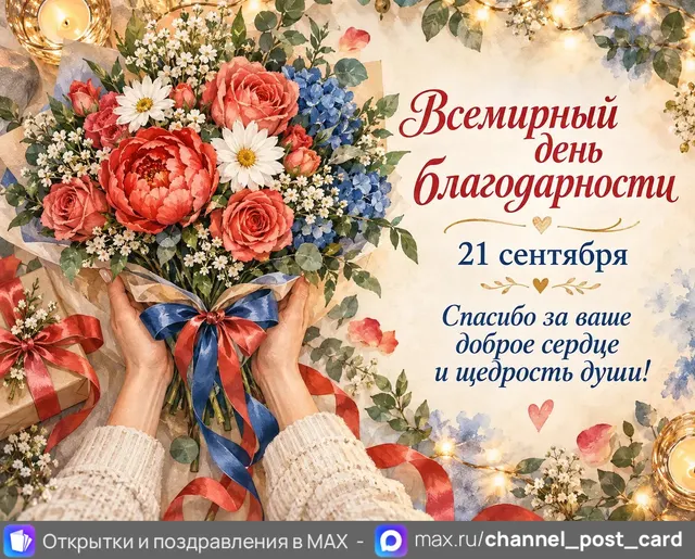 Открытка «Всемирный день благодарности»