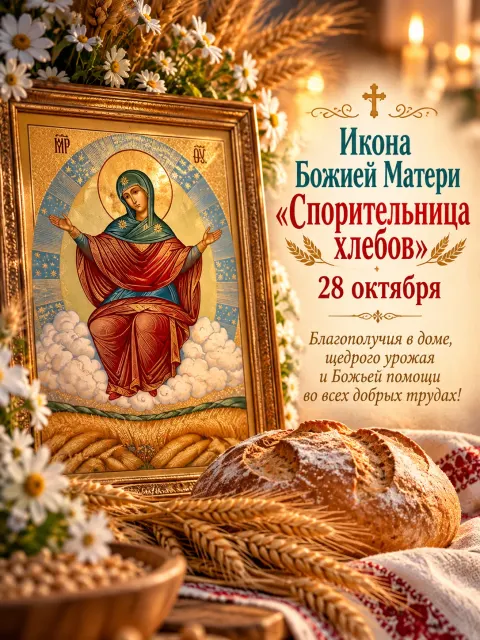 Открытка «Икона Божией Матери «Спорительница хлебов»»