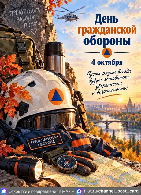 С Днем гражданской обороны — открытка «День гражданской обороны»