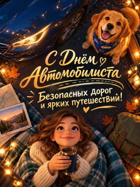С Днем Автомобилиста — открытка «День автомобилиста»