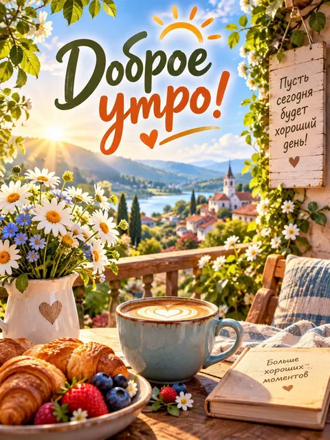 Открытка «Доброе утро»