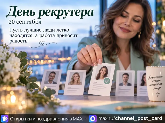 Открытка «День рекрутера»