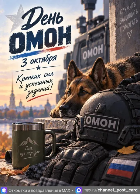 С Днём ОМОН — открытка «День ОМОН»