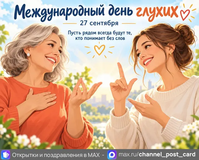 С Международным Днем Глухих — открытка «Международный день глухих»