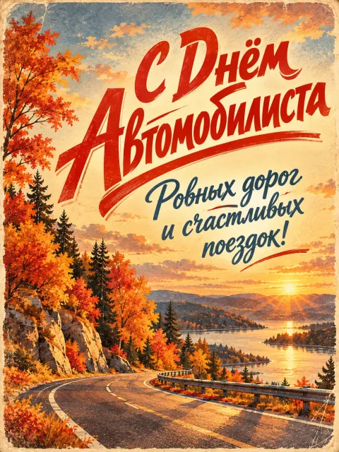 С Днем Автомобилиста — открытка «День автомобилиста»