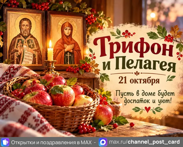 Открытка «Трифон и Пелагея»