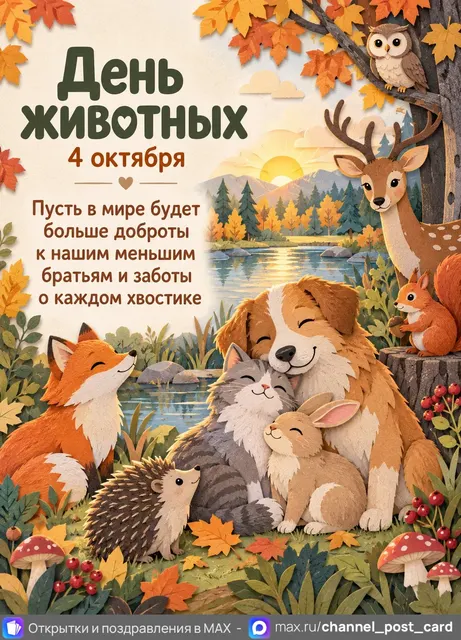 С Днем Животных — открытка «День животных»
