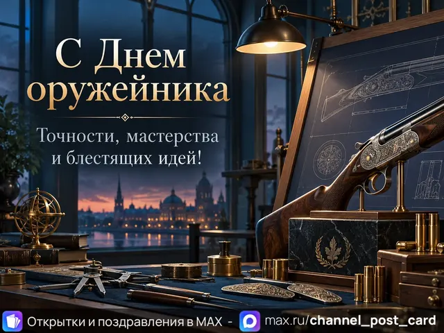 Открытка «С Днем Оружейника»