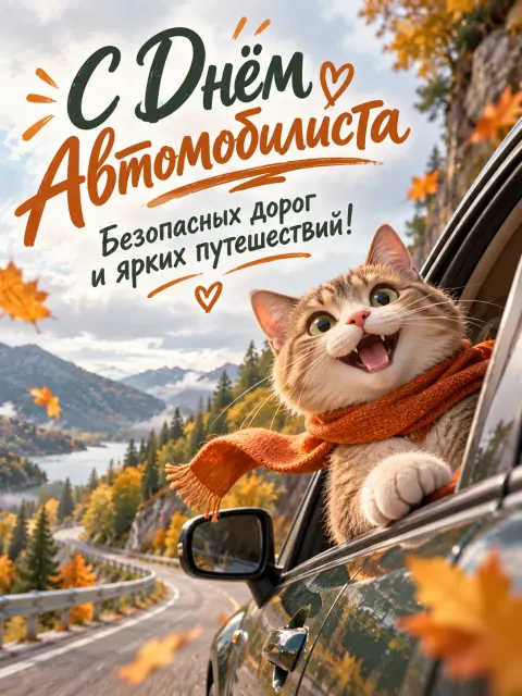 С Днем Автомобилиста — открытка «День автомобилиста»