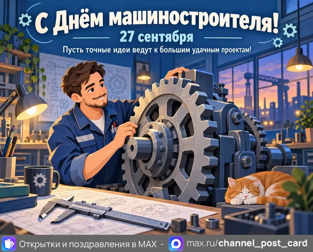 С Днём Машиностроителя — открытка «День машиностроителя»