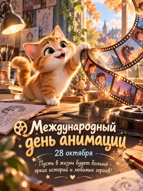 С днем анимации — открытка «Международный день анимации»