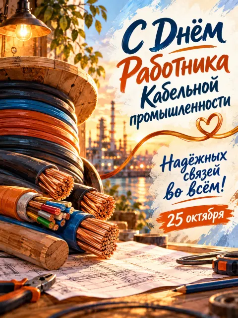 С Днём Работника Кабельной промышленности — открытка «День работника кабельной промышленности»