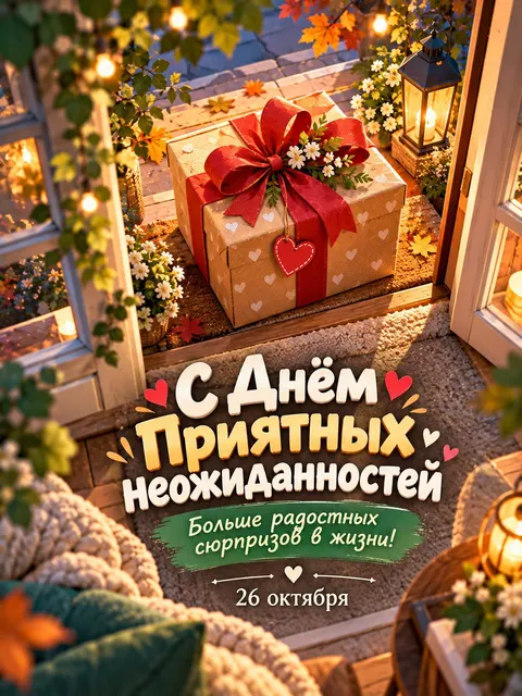 С Днём приятных неожиданностей — открытка «День приятных неожиданностей»