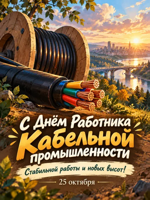 С Днём Работника Кабельной промышленности — открытка «День работника кабельной промышленности»
