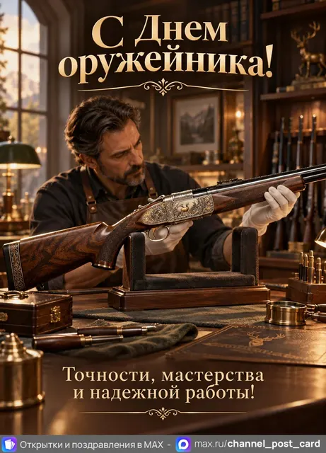 Открытка «С Днем Оружейника»